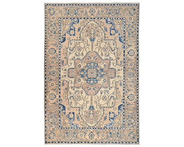 6x9 Brown Aryana Afghan Hand Knotted Veg Dye Wool Area Rug